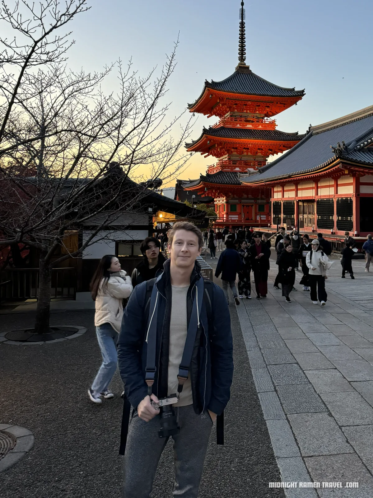 Me at Kiyomizu dera temple in Kyoto