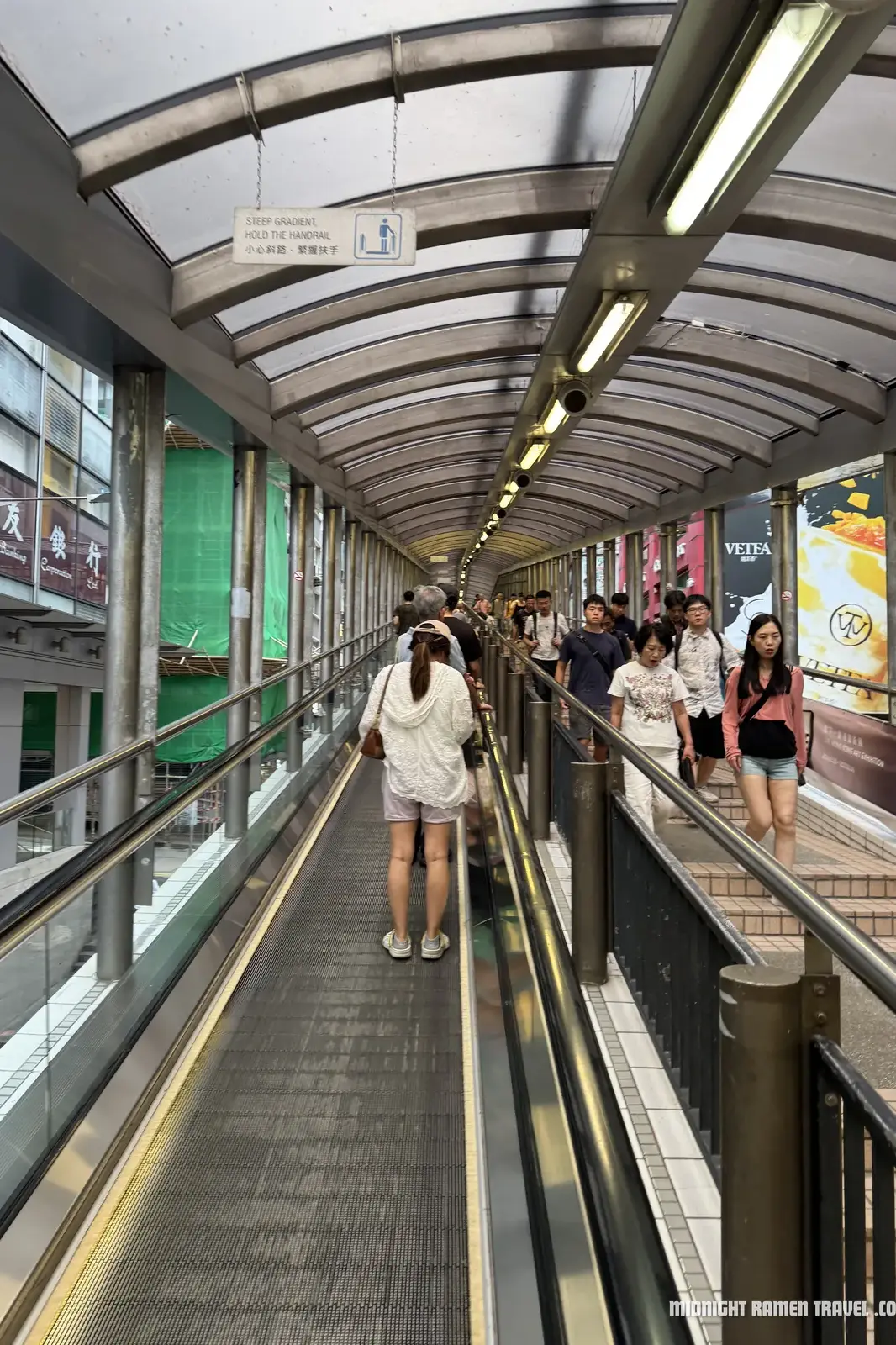 Riding the Mid-Levels Escalator in Central, Hong Kong