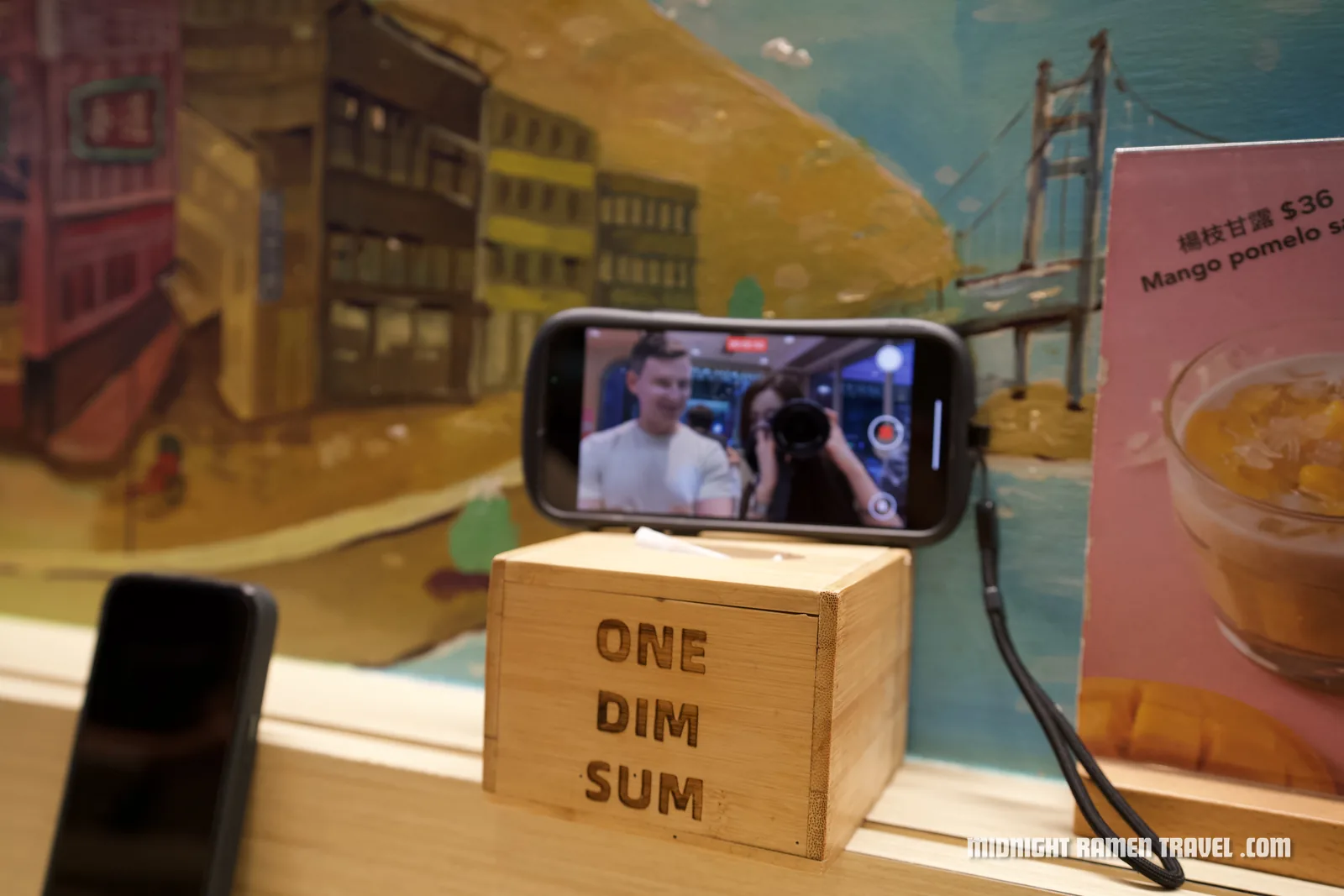 Taking pictures at one Dim Sum