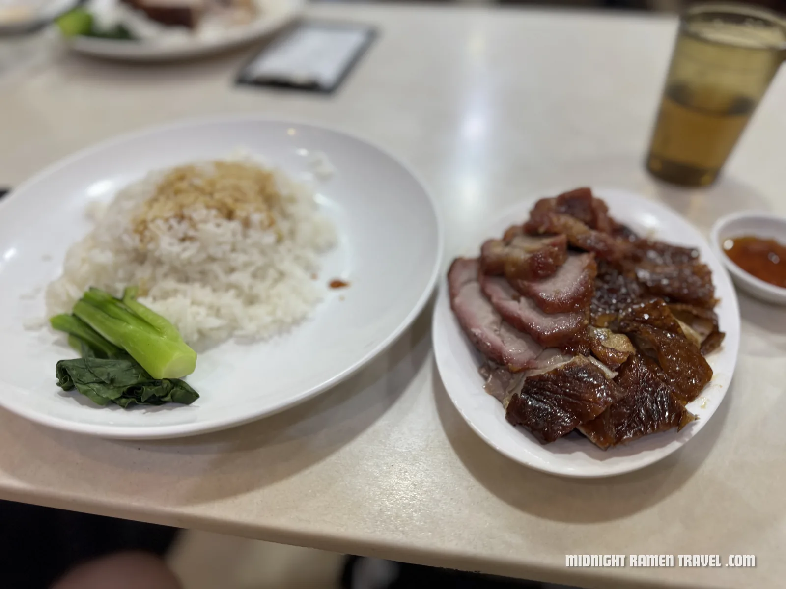 hong kong roast meat rice closeup