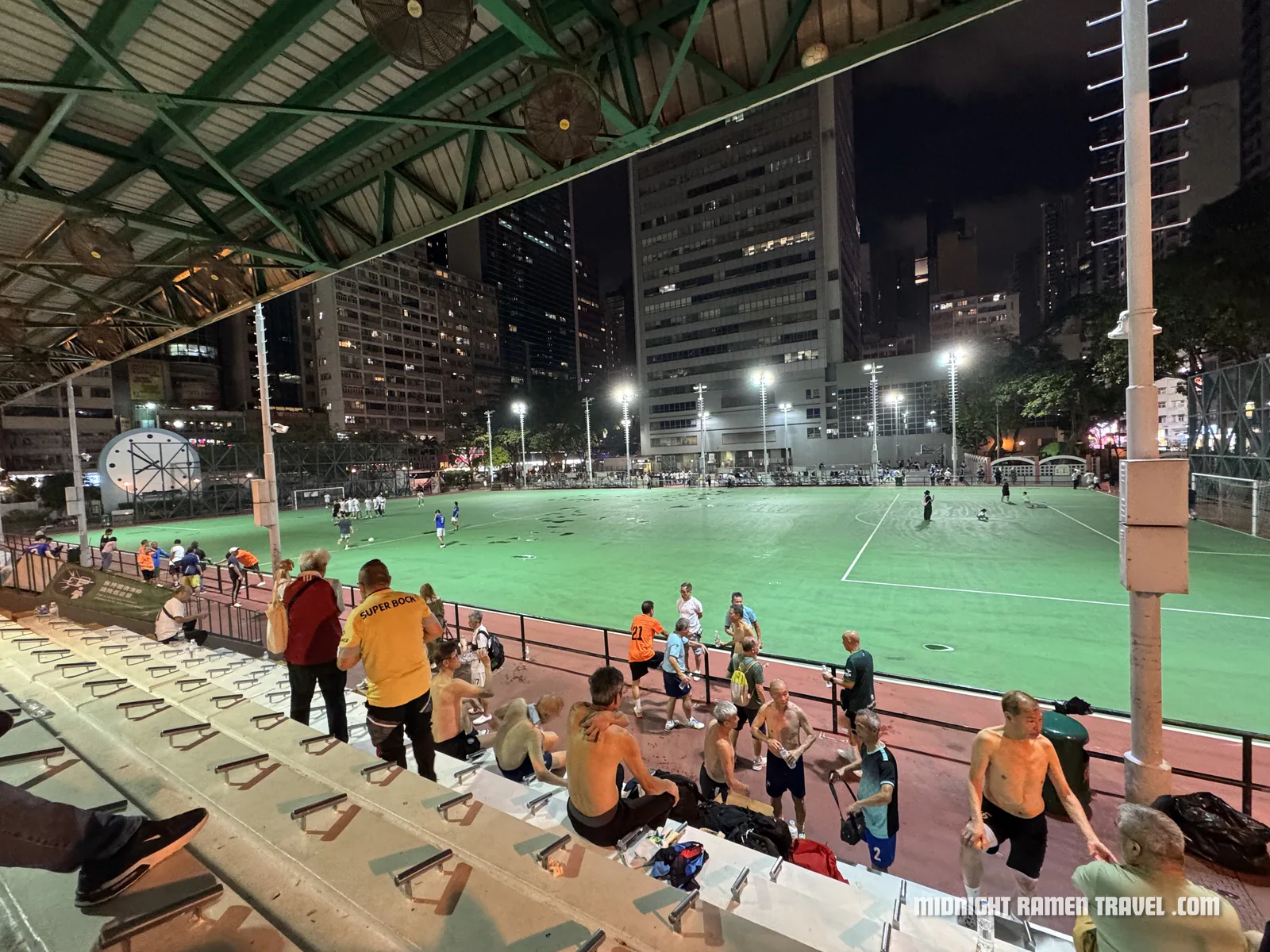 hong kong sports field at night
