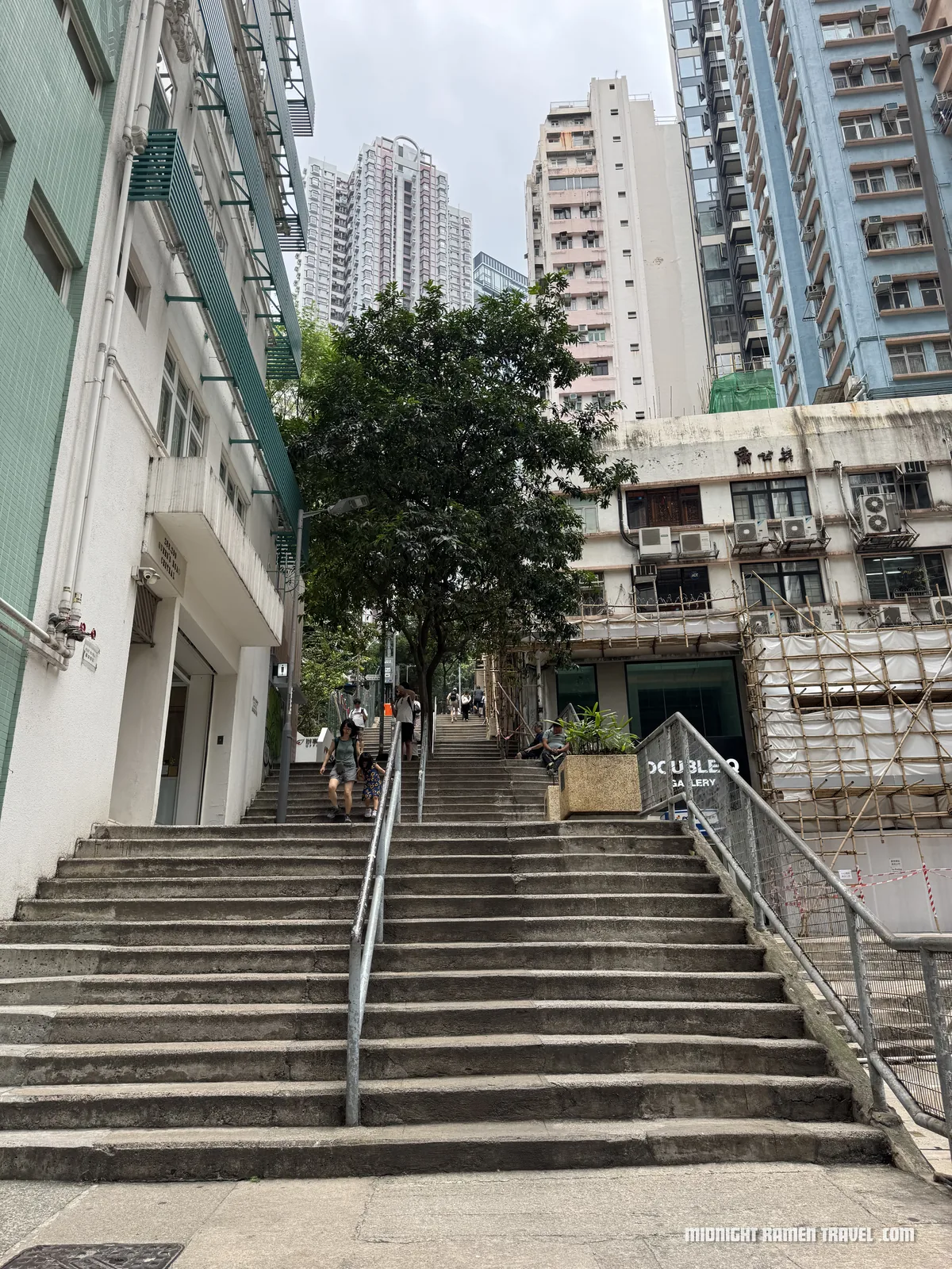 hong kong steep steps street