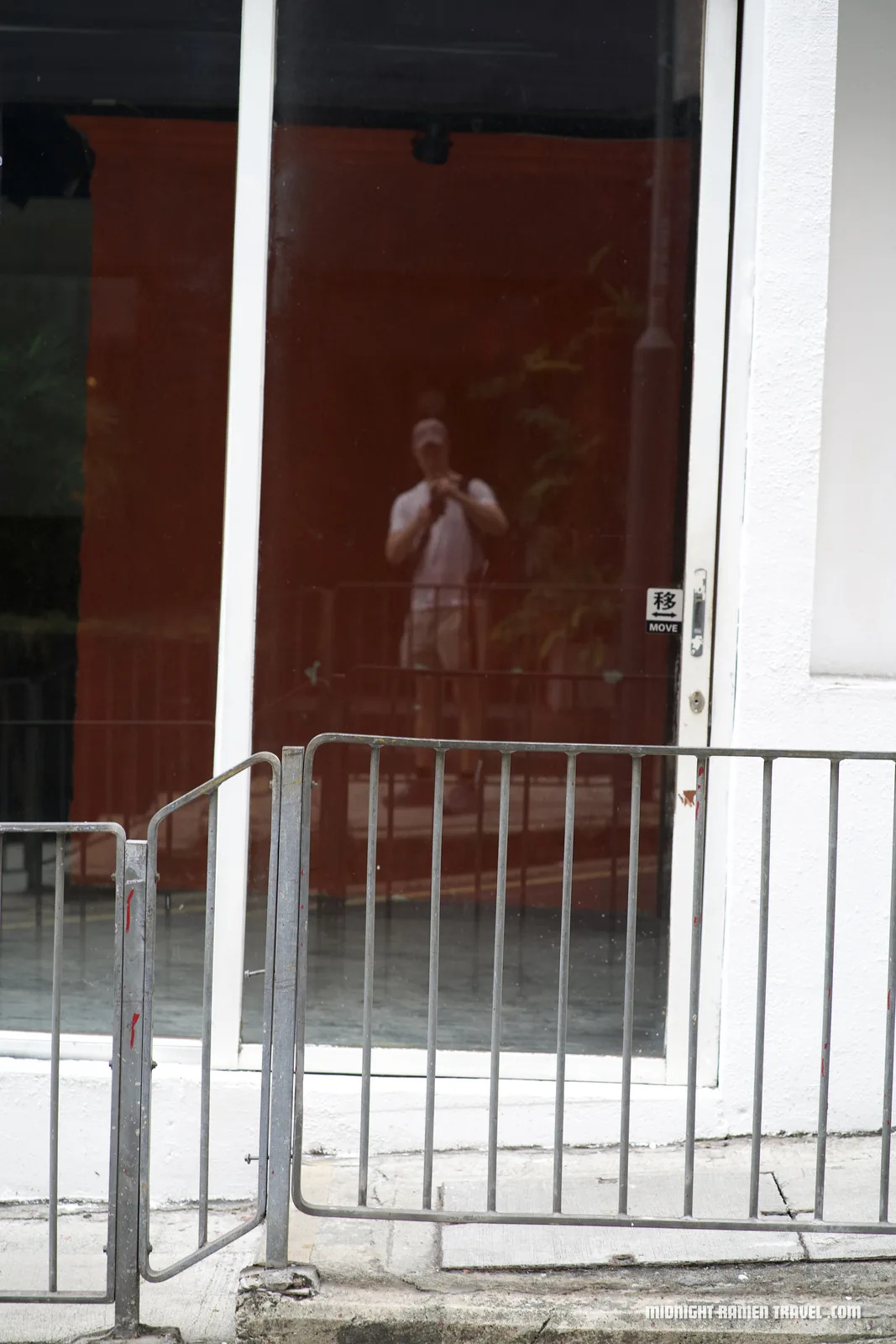 hong kong street reflection portrait