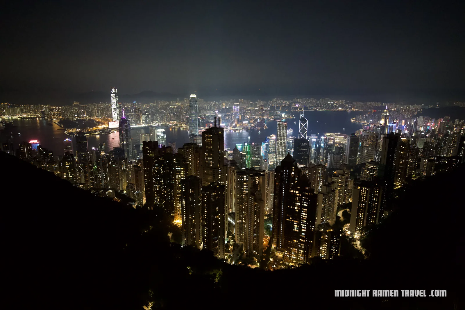 hong kong victoria peak night view