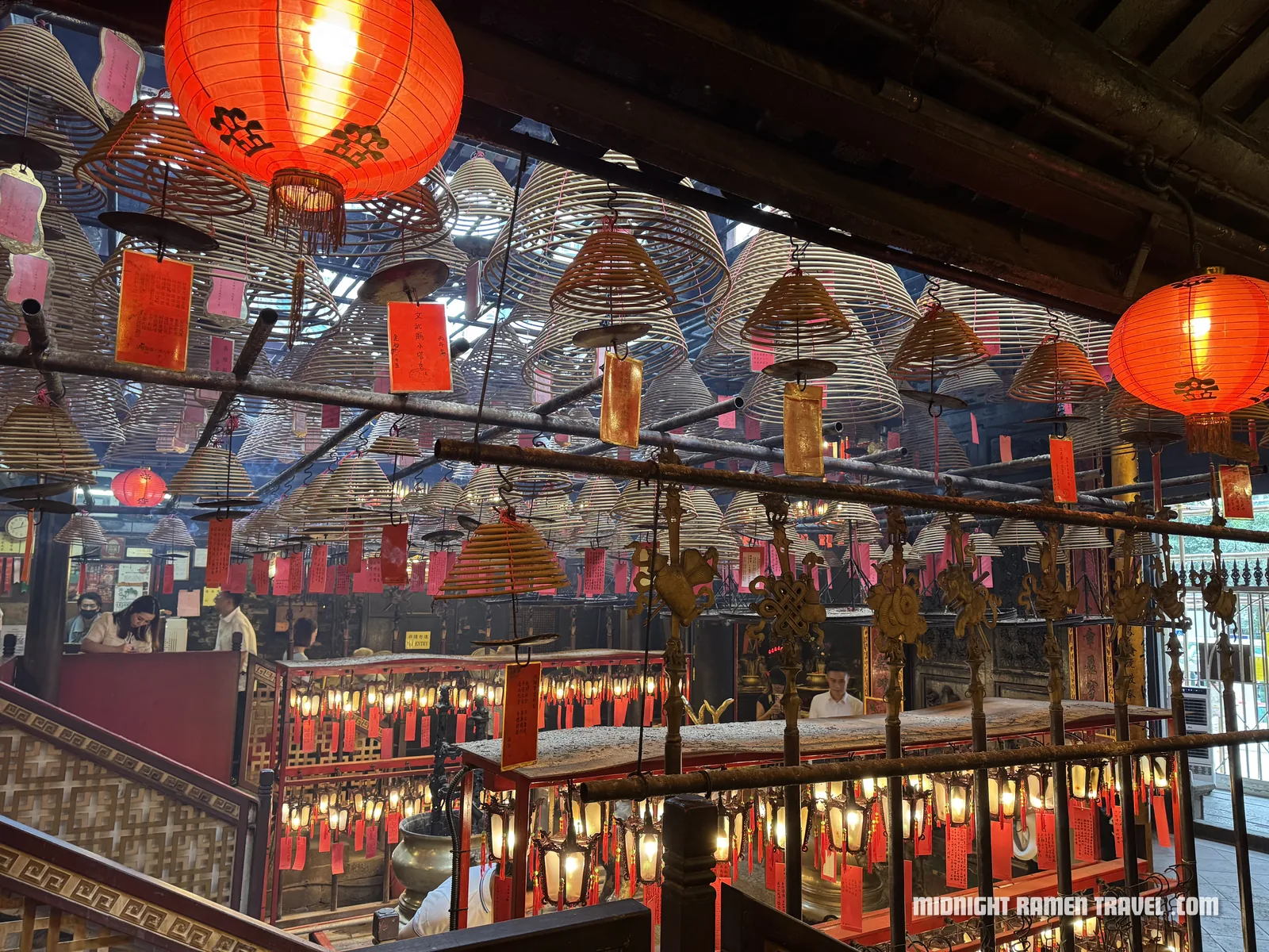 hong kong man mo temple incense coils sheung wan