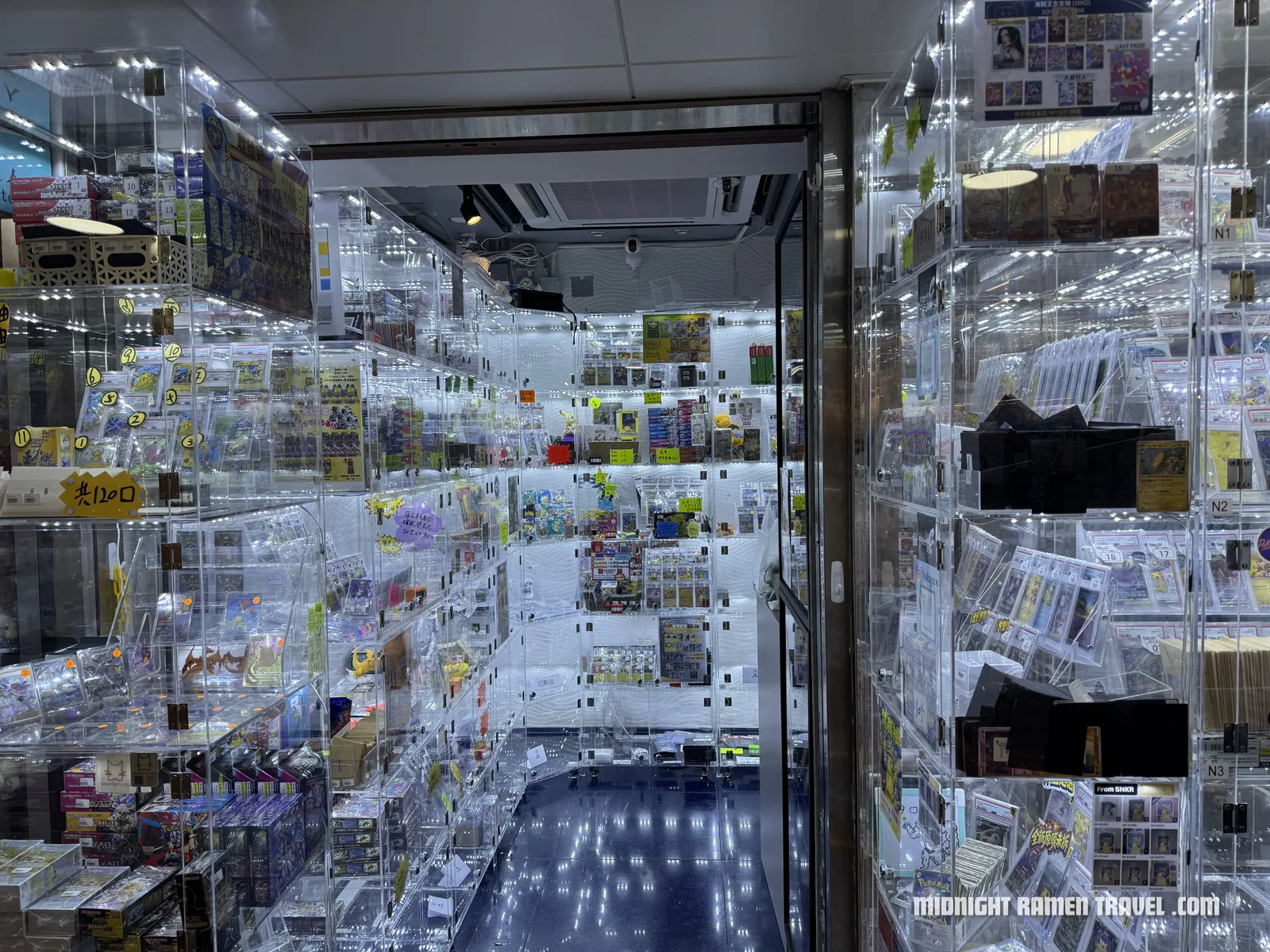 Trading cards and collectibles displayed inside Sino Centre