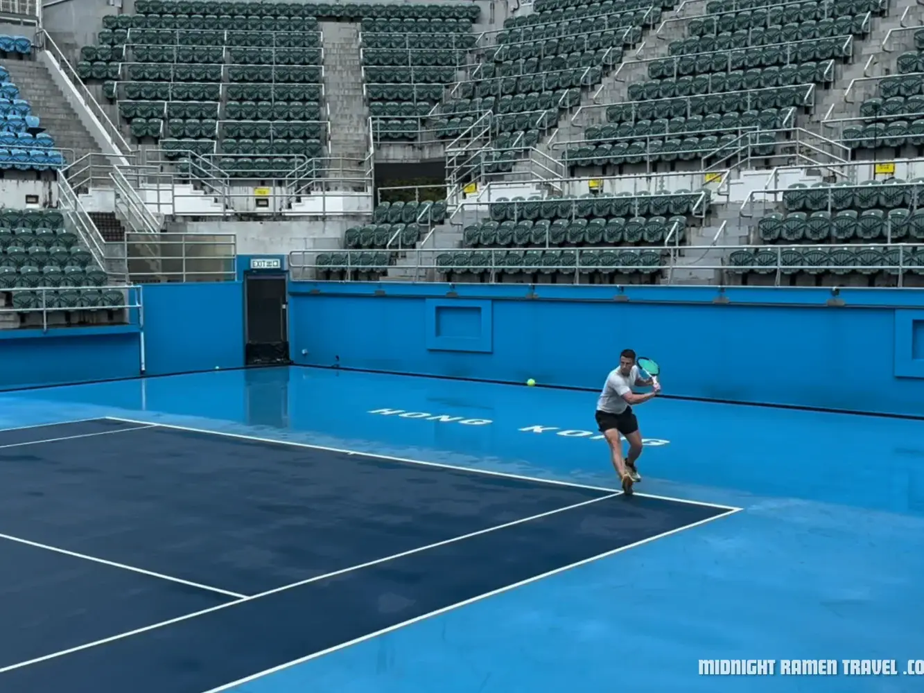 Tennis court at Victoria Park Tennis Centre in Hong Kong
